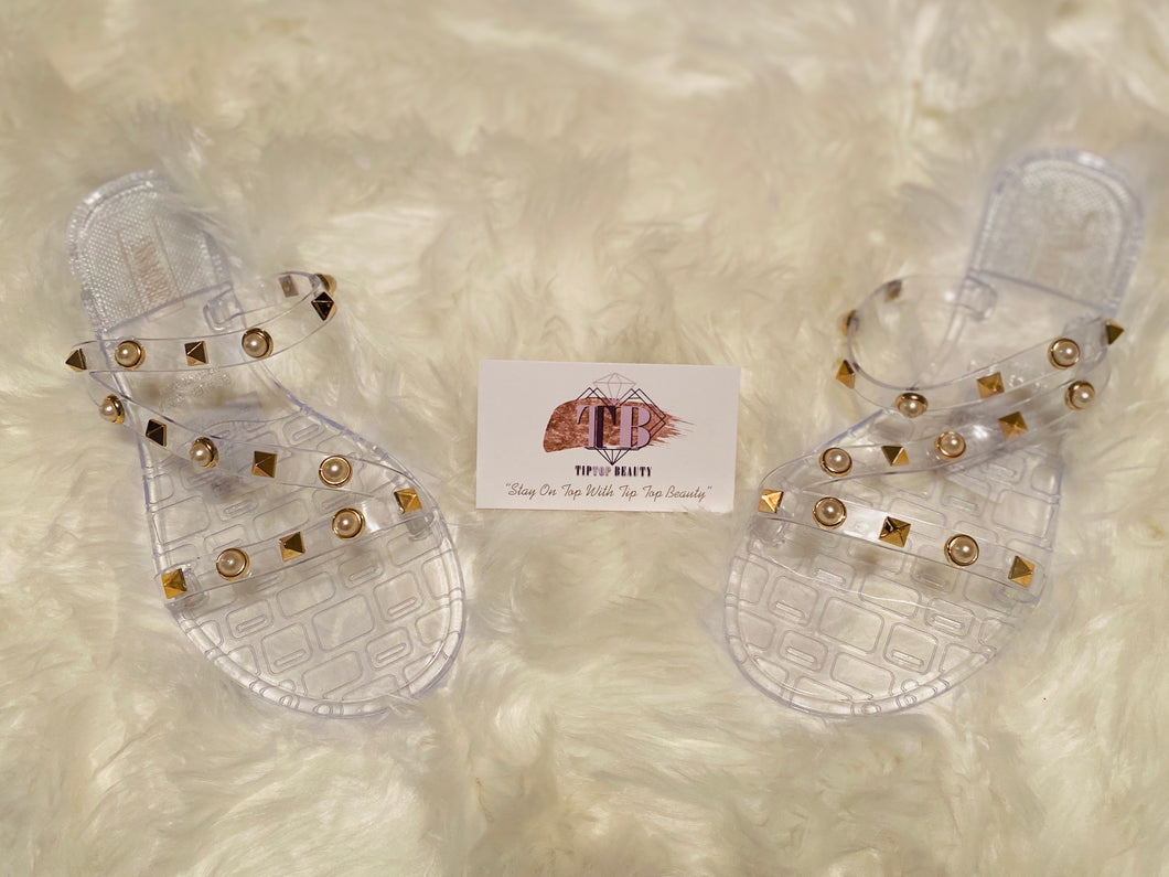 Clear jelly sandal